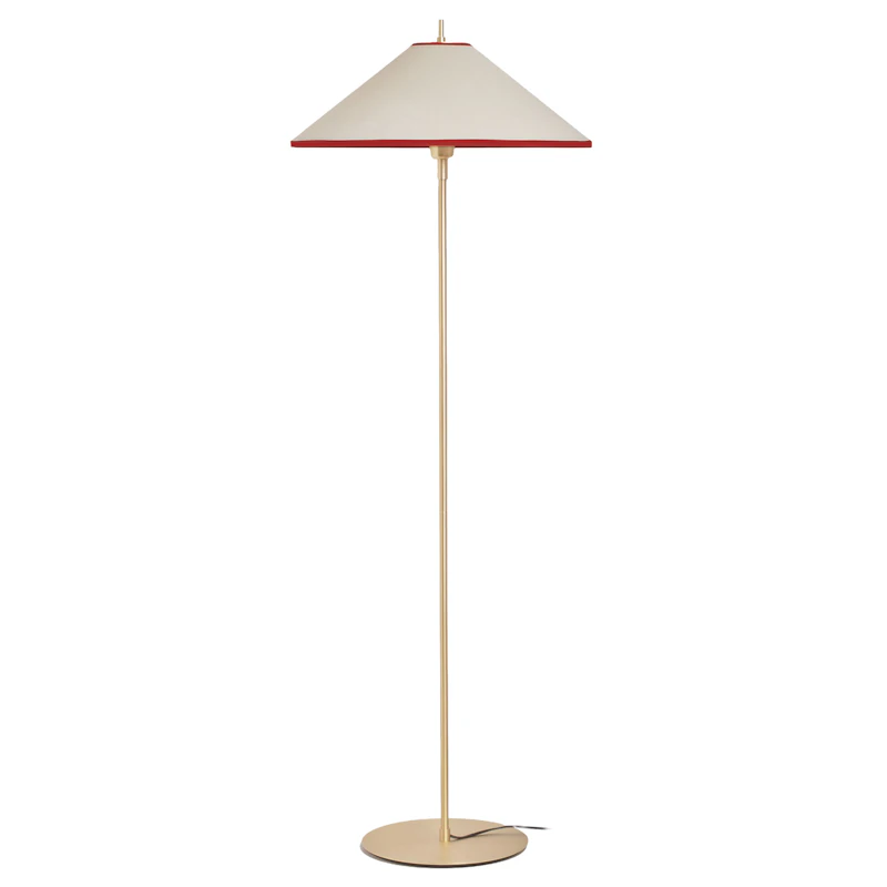 Tafta Gulvlampe Ø52 cm, Rød / Offwhite