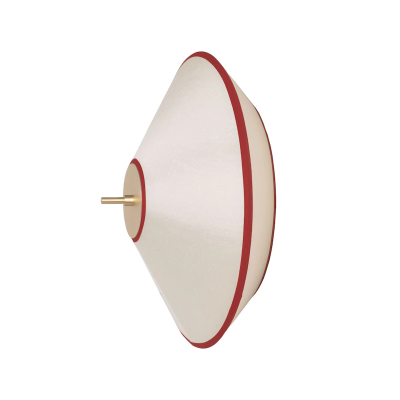 Tafta Væglampe Ø40 cm, Rød / Offwhite